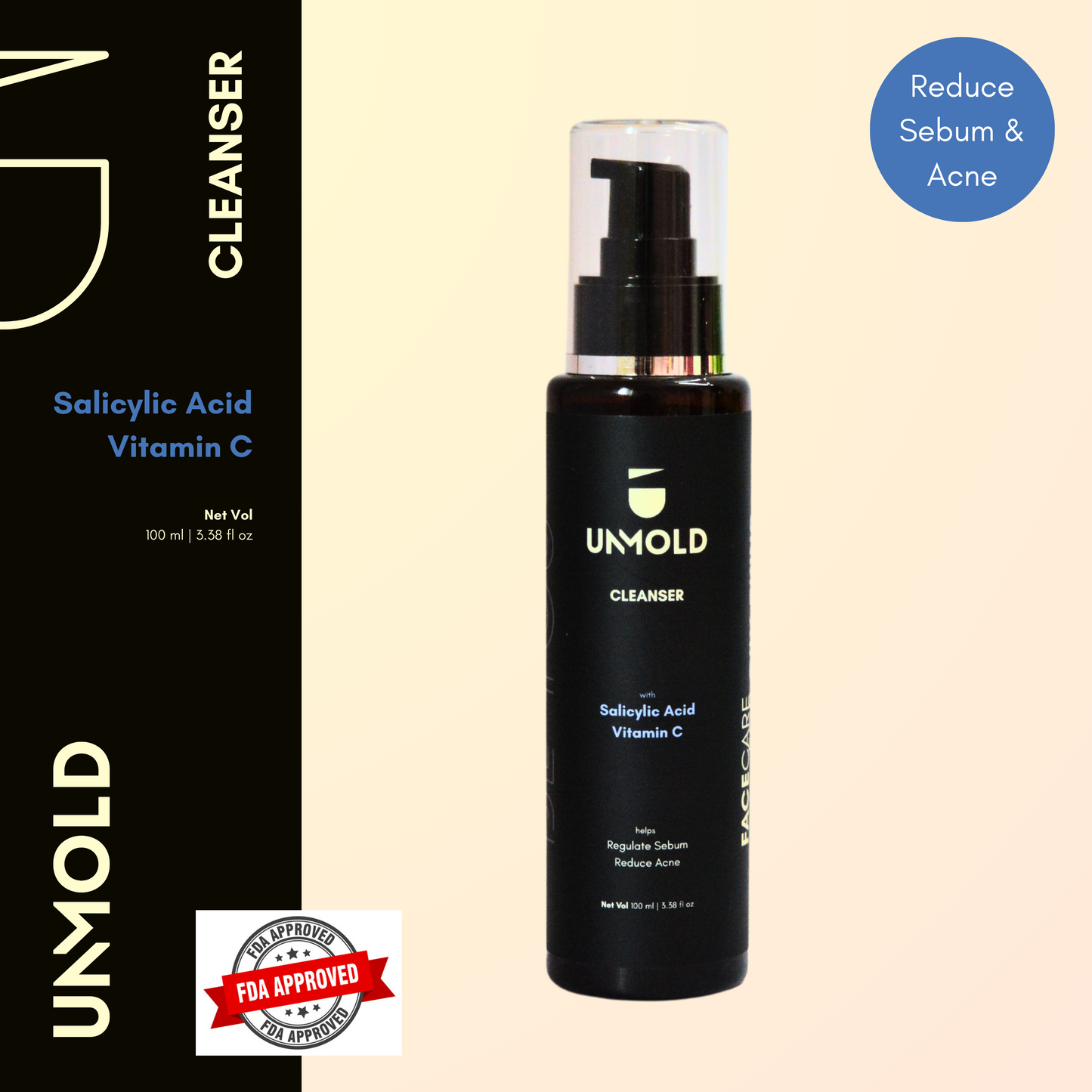Unmold Face Cleanser with Salicylic Acid and Vitamin C (100 ml)