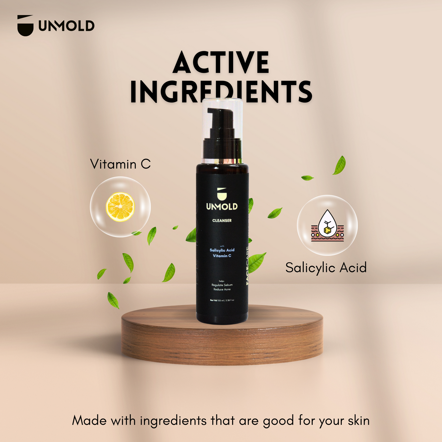 Unmold Face Cleanser with Salicylic Acid and Vitamin C (100 ml)
