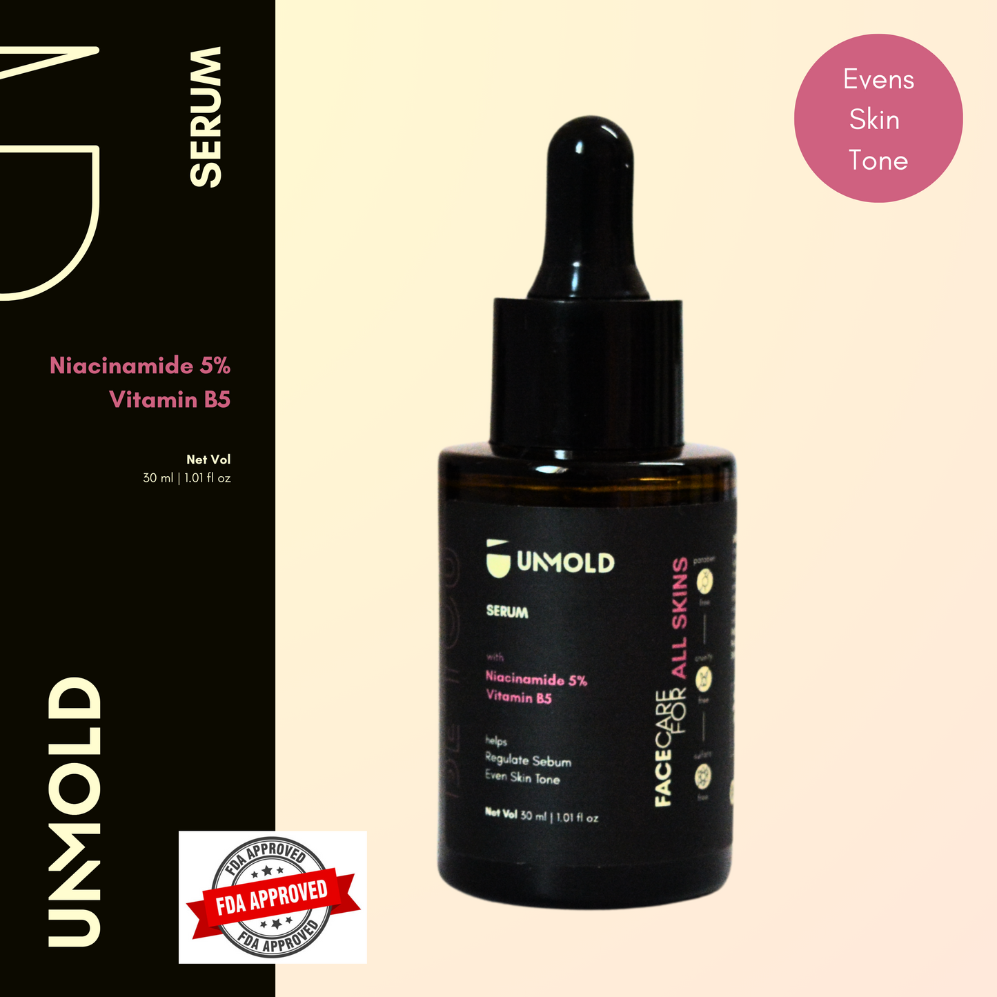 Unmold Face Serum with 5% Niacinamide and Vitamin B5 (30 ml)