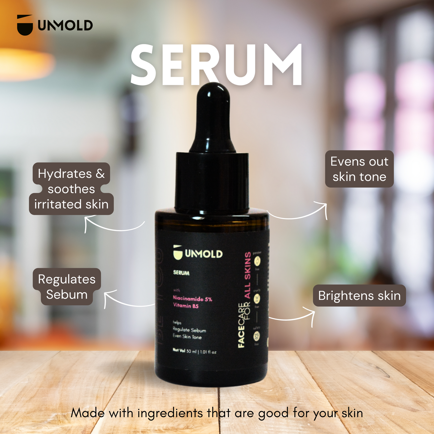 Unmold Face Serum with 5% Niacinamide and Vitamin B5 (30 ml)